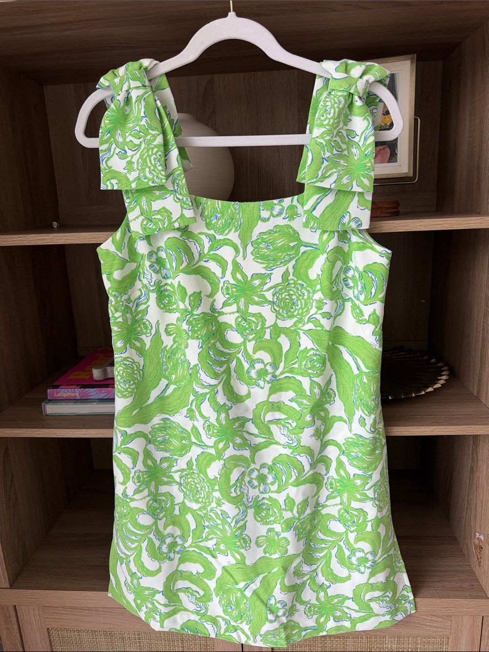 NWT Lilly Pulitzer Anders Skirted Romper Green Floral Size 6
